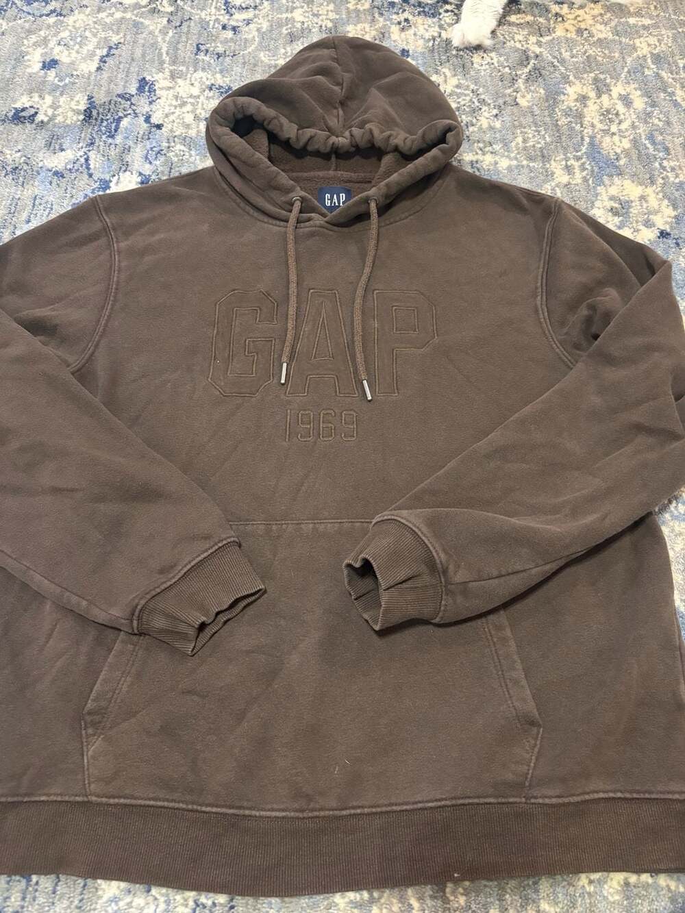 Gap 1969 Arch Logo Brown Hoodie Sweatshirt Medium